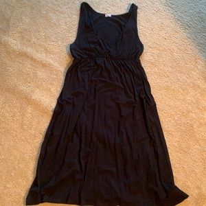 Black splendid large sleeveless dress